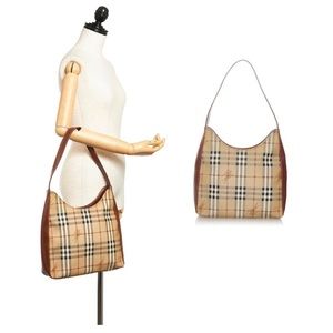 ‼️SALE💯Authentic Burberry Haymarket Shoulder Bag Purse Vintage RARE Y2K Handbag